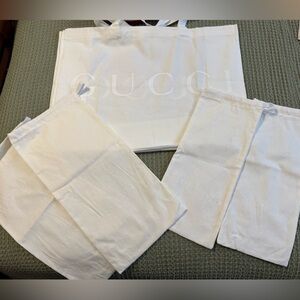 Gucci Elegant White Bag Set
